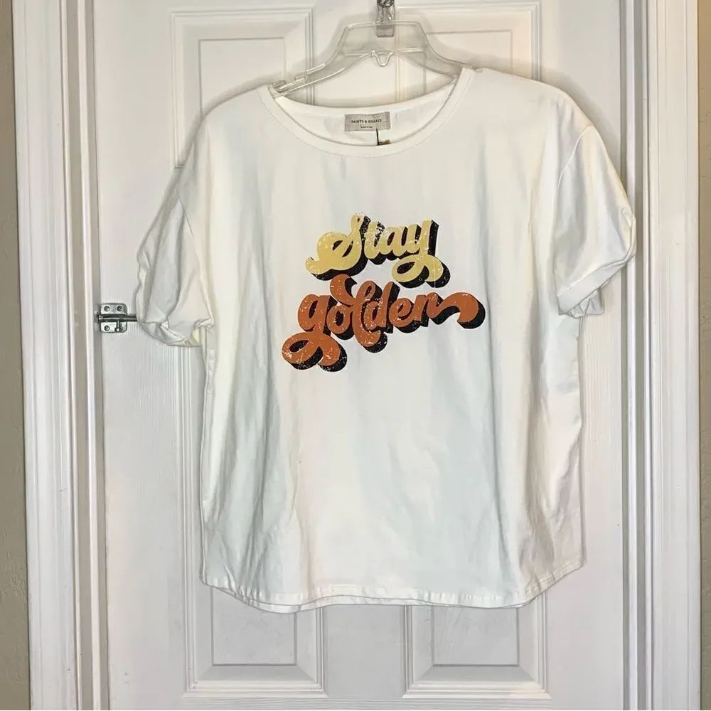 Saints & Hearts Stay Golden Tee Size 1X